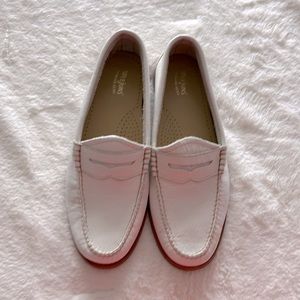 White Leather Loafers